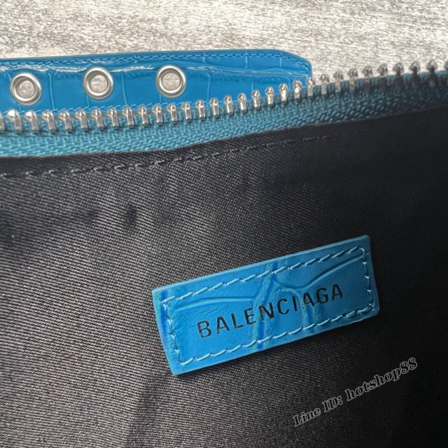 Balenciaga專櫃爆款Le Cagole半月牙腋下包餃子包 巴黎世家經典小號爆裂黑鱷金機車包 fyj1093